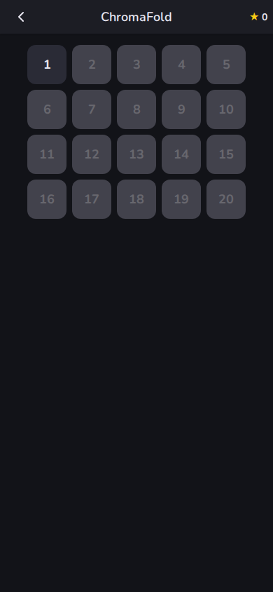Level select screen with star ratings